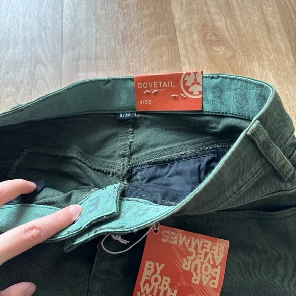 Olive Green High-Waist Utility Shop Pants - 4x30 - Picture 9 of 10